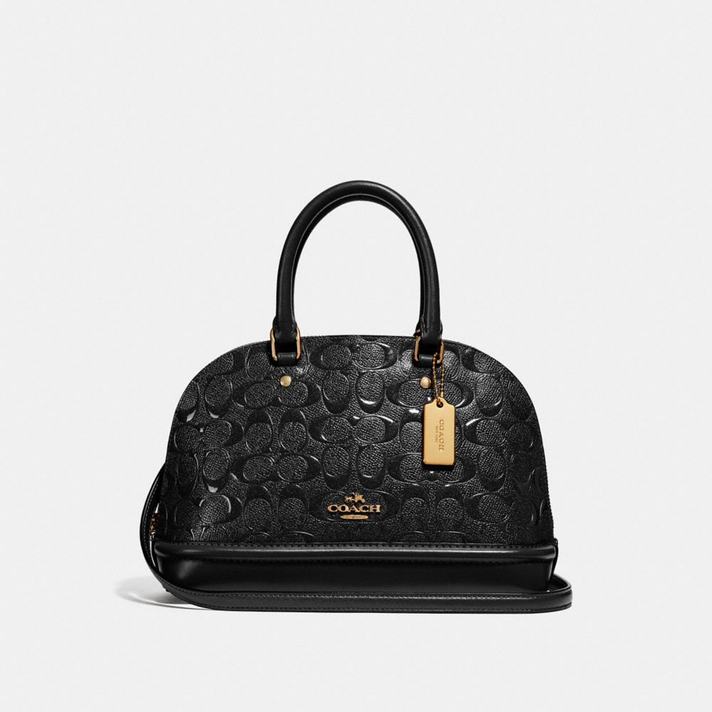 MINI SIERRA SATCHEL - COACH f27597 - LIGHT GOLD/BLACK