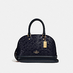 MINI SIERRA SATCHEL IN SIGNATURE LEATHER - f27597 - MIDNIGHT/IMITATION GOLD