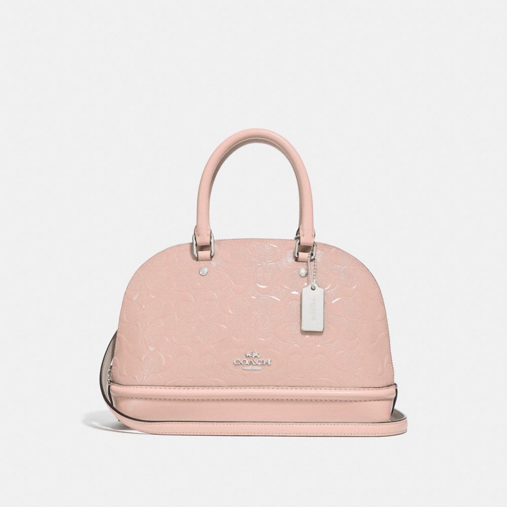 COACH MINI SIERRA SATCHEL IN SIGNATURE LEATHER - SILVER/LIGHT PINK - F27597