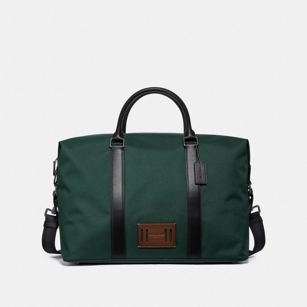 COACH F27610 Voyager Bag In Cordura RACING GREEN/BLACK ANTIQUE NICKEL