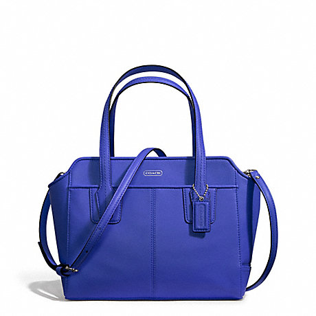 TAYLOR LEATHER BETTE MINI TOTE CROSSBODY - COACH F27661 - SILVER/COBALT