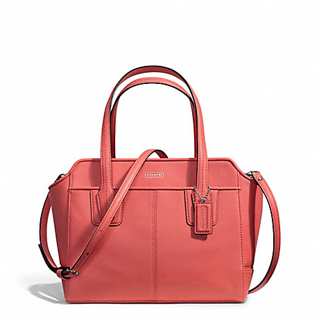 TAYLOR LEATHER BETTE MINI TOTE CROSSBODY - COACH F27661 - SILVER/TEAROSE