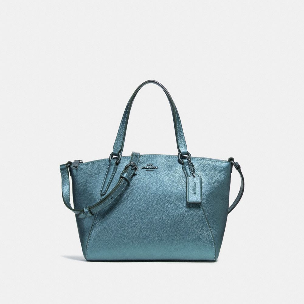 MINI KELSEY SATCHEL - METALLIC POOL/SILVER - COACH F27688