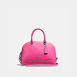 MINI SIERRA SATCHEL IN SMOOTH LEATHER - SILVER/BRIGHT FUCHSIA - COACH F27694