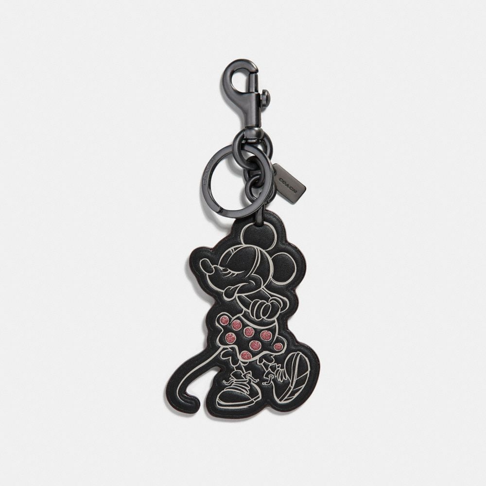 COACH F27700 - MINNIE MOUSE POSE BAG CHARM BK/BLACK