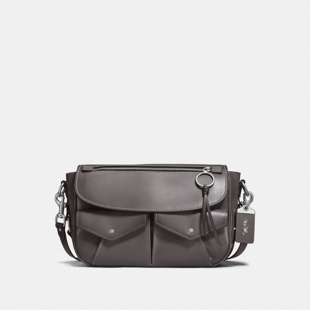 UTILITY BAG MESSENGER - HEATHER GREY/LIGHT ANTIQUE NICKEL - COACH F27758