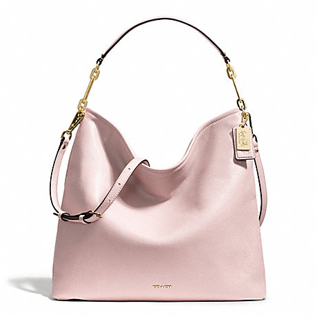 COACH MADISON LEATHER HOBO -  LIGHT GOLD/NEUTRAL PINK - f27858