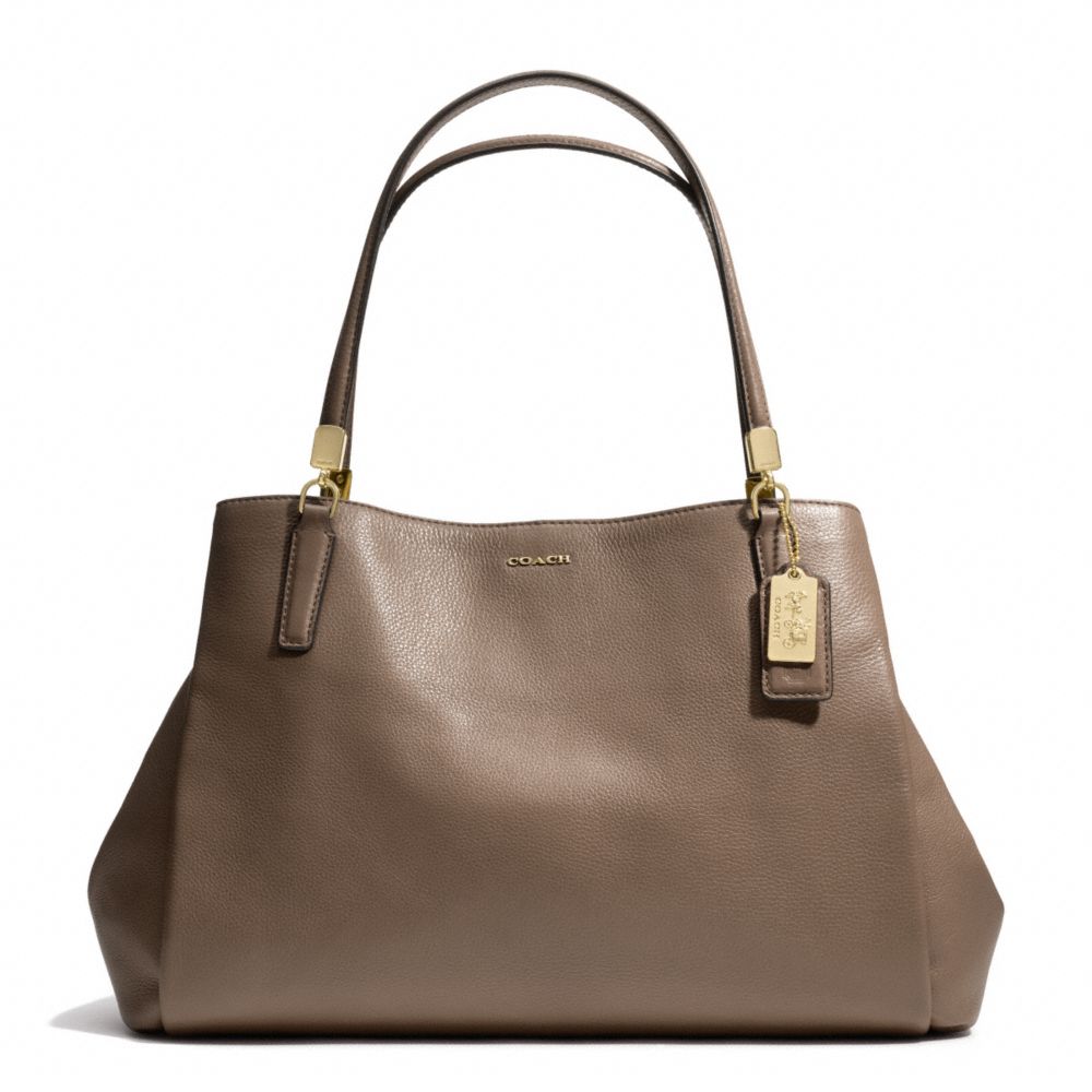 COACH F27859 - MADISON LEATHER  CAFE CARRYALL LIGHT GOLD/SILT
