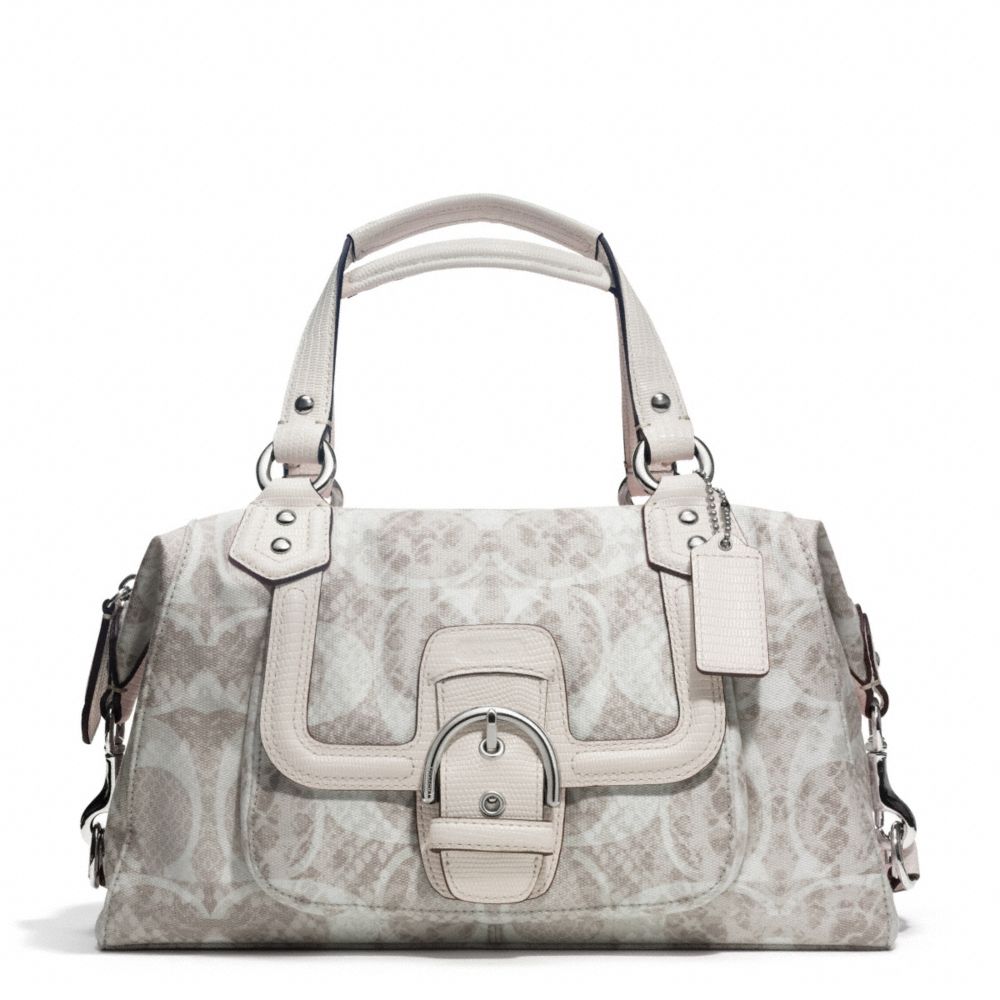 COACH F27892 Campbell Snake C Print Satchel SILVER/DOVE MULTICOLOR