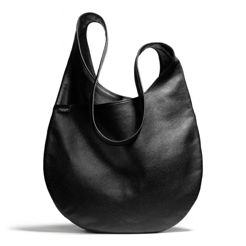 COACH F27925 Bleecker Leather Sling Bag SILVER/BLACK