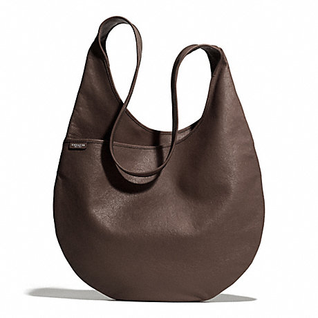 BLEECKER LEATHER SLING BAG - COACH F27925 - SILVER/MIDNIGHT OAK