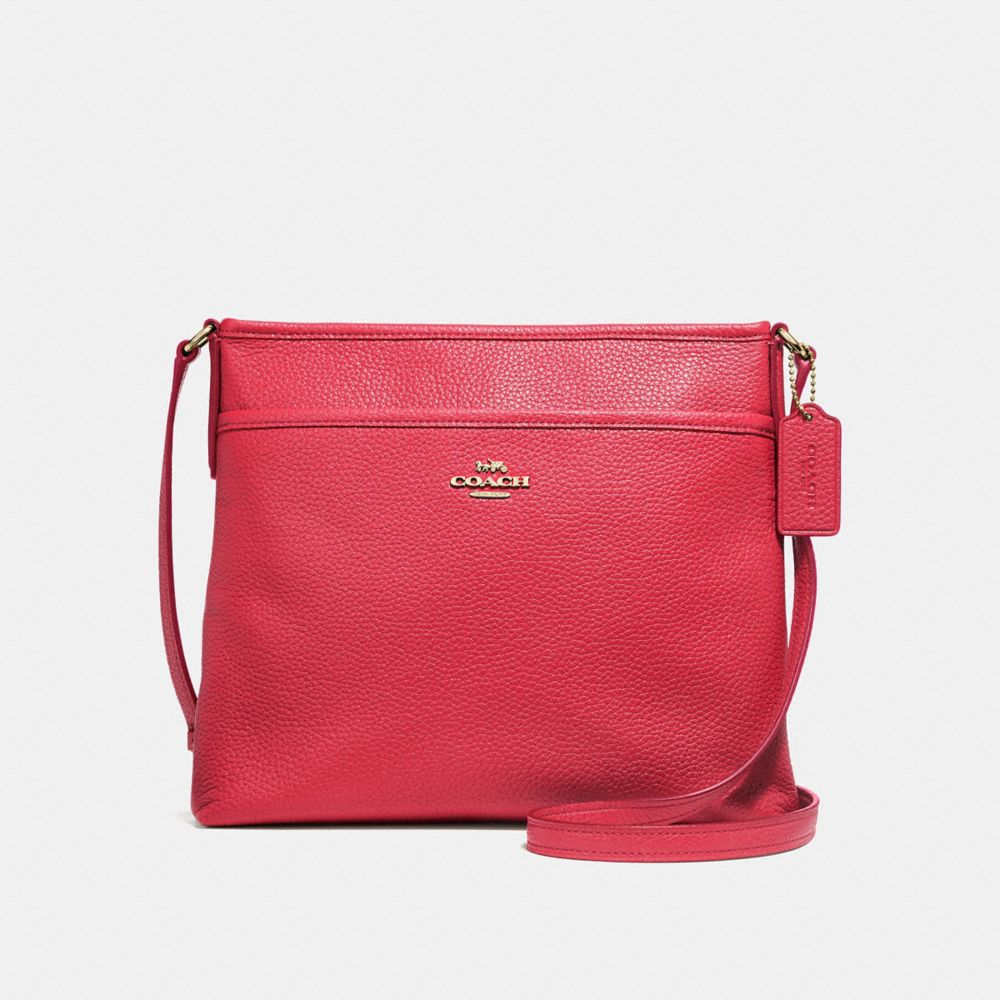 COACH FILE CROSSBODY - TRUE RED/light gold - F28035