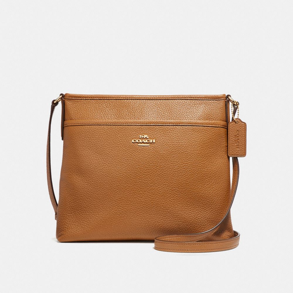 COACH FILE CROSSBODY - LIGHT SADDLE/LIGHT GOLD - F28035