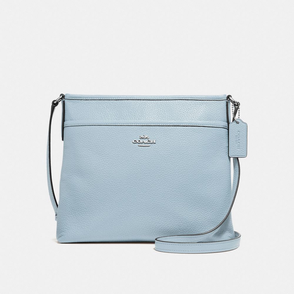 COACH F28035 File Crossbody SILVER/PALE BLUE