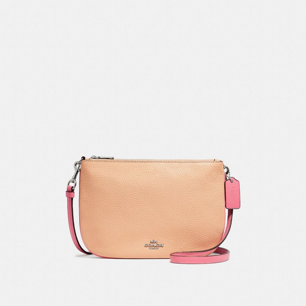 TRANSFORMABLE CROSSBODY IN COLORBLOCK - COACH f28040 -  SILVER/PINK MULTI