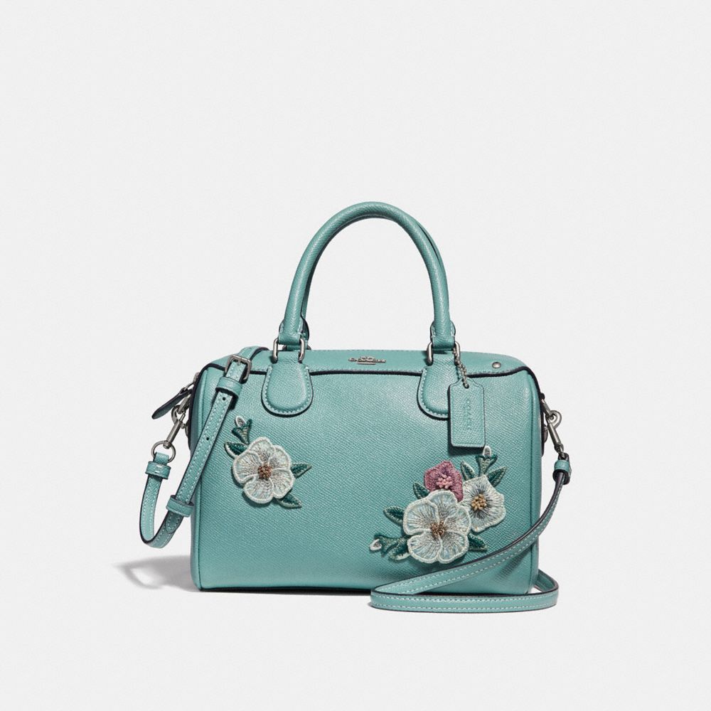 MINI BENNETT SATCHEL WITH FLORAL EMBROIDERY - COACH f28075 -  SVNGV