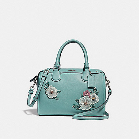 COACH MINI BENNETT SATCHEL WITH FLORAL EMBROIDERY - SVNGV - f28075