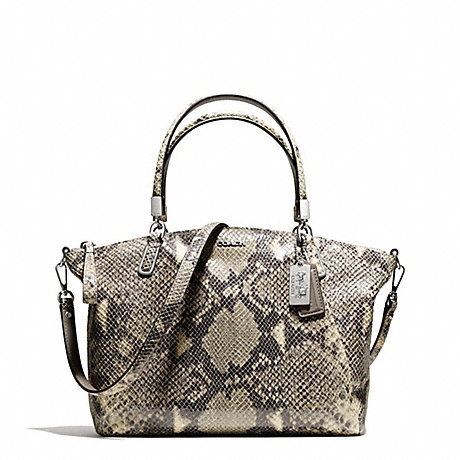 COACH MADISON PYTHON EMBOSSED SMALL KELSEY SATCHEL - SILVER/MULTICOLOR - f28087