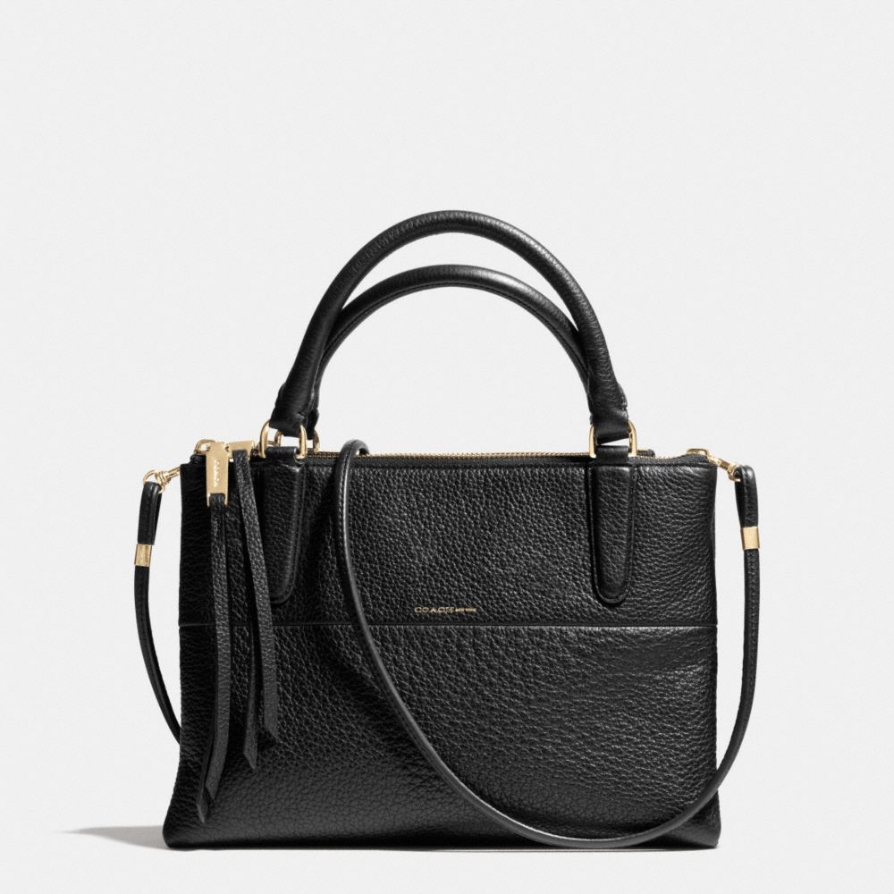 THE MINI BOROUGH BAG IN PEBBLE LEATHER - f28163 -  LIGHT GOLD/BLACK