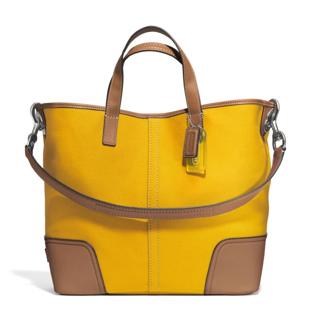 HADLEY TWILL DUFFLE - SILVER/SUNFLOWER - COACH F28286