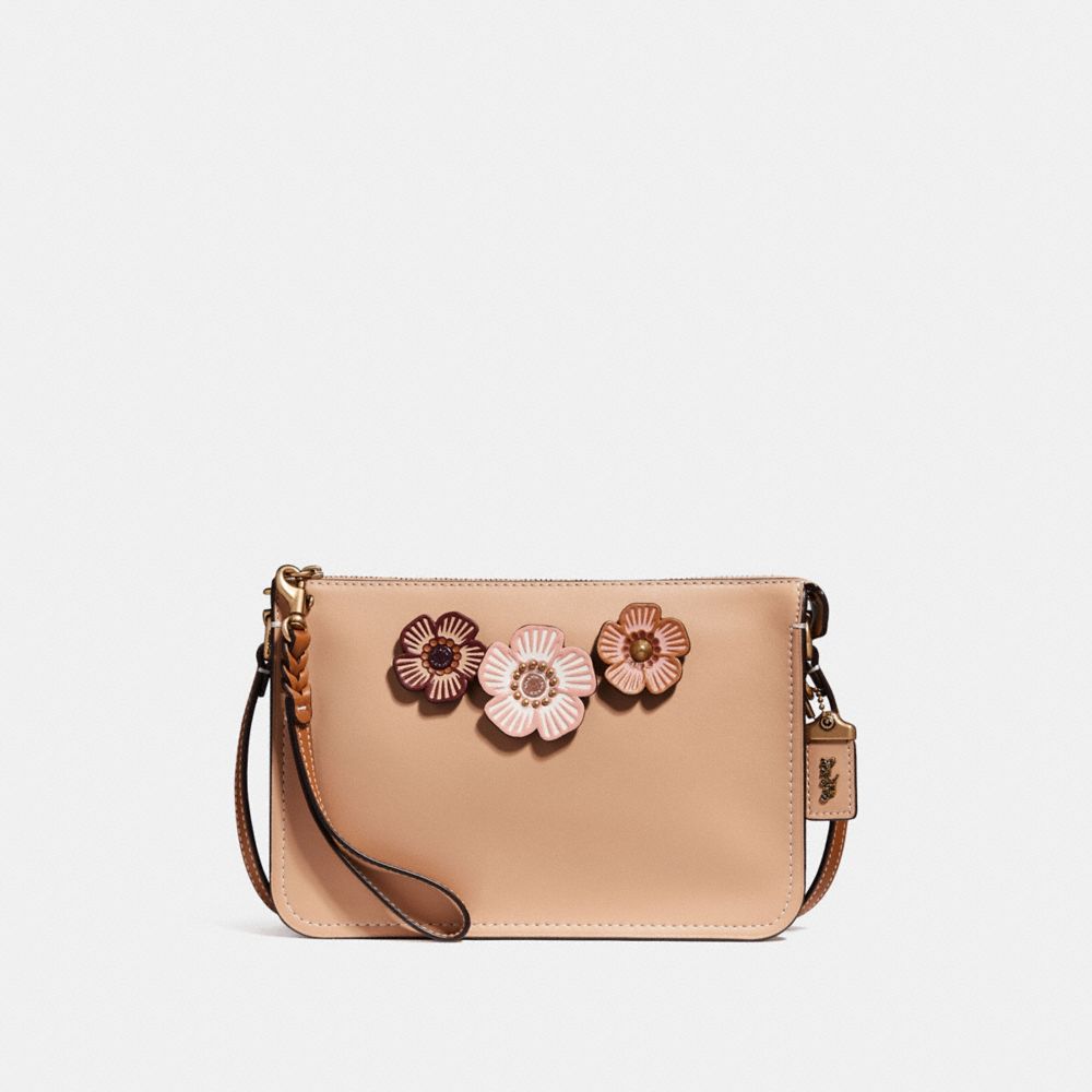 SOHO CROSSBODY WITH TEA ROSE - F28429 - BEECHWOOD/OLD BRASS