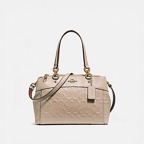 COACH MINI BROOKE CARRYALL IN SIGNATURE LEATHER - NUDE PINK/LIGHT GOLD - f28472