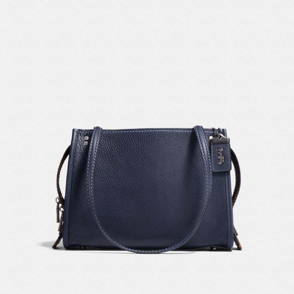 COACH F28484 - ROGUE SHOULDER BAG MIDNIGHT NAVY/BLACK COPPER