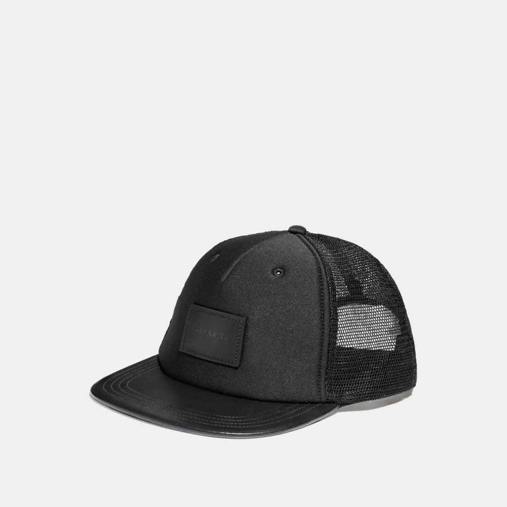 COACH F28487 Flat Brim Hat BLACK