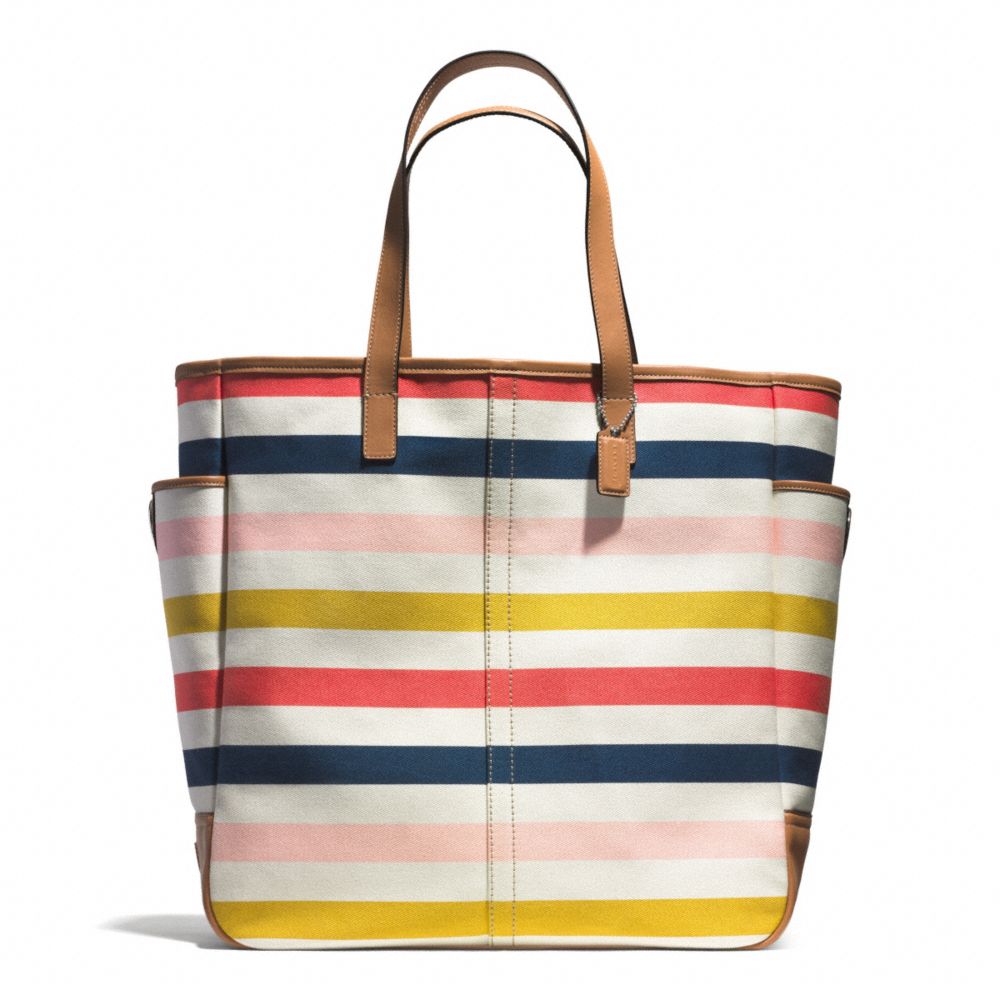 HADLEY MULTISTRIPE BEACH TOTE COACH F28523