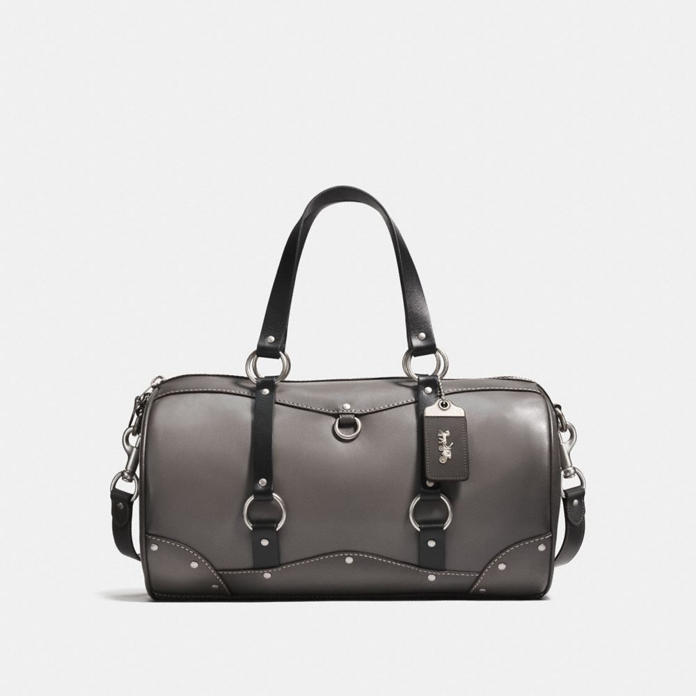 CARRYALL WITH HARNESS DETAIL - HEATHER GREY/LIGHT ANTIQUE NICKEL - COACH F28698