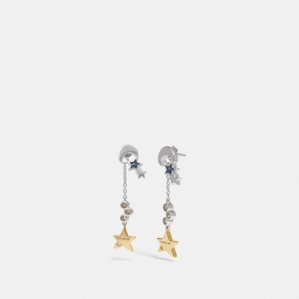 COACH F28711 Star Cluster Drop Earrings MULTI/RHODIUM