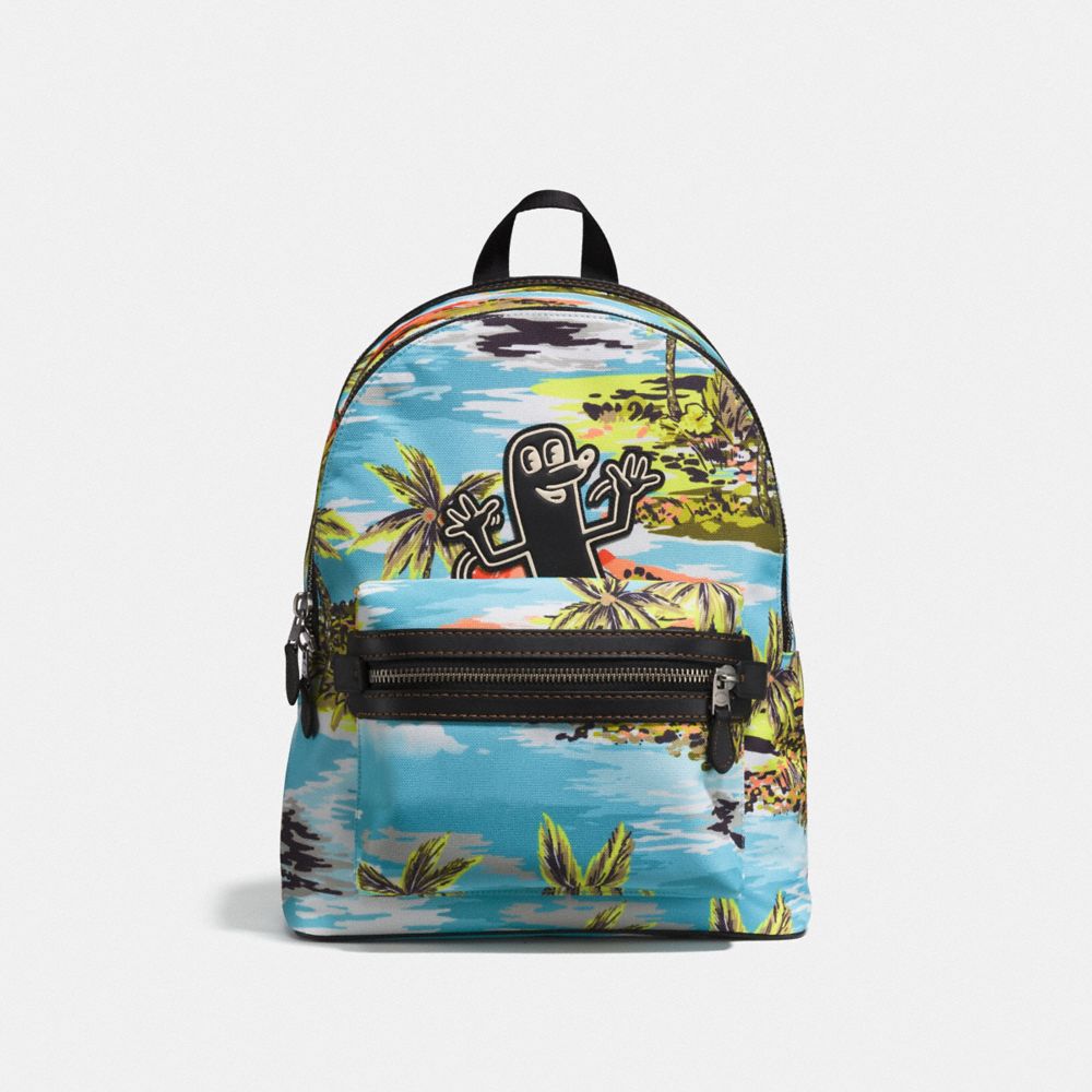 COACH F28754 Coach X Keith Haring Academy Backpack JI/HAWAIIAN - BLUE