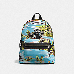 COACH F28754 Coach X Keith Haring Academy Backpack JI/HAWAIIAN - BLUE