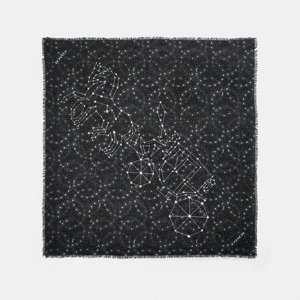 ALLOVER GLITTER STAR CIRCLES OVERSIZED SQUARE - COACH f28796 - BLACK