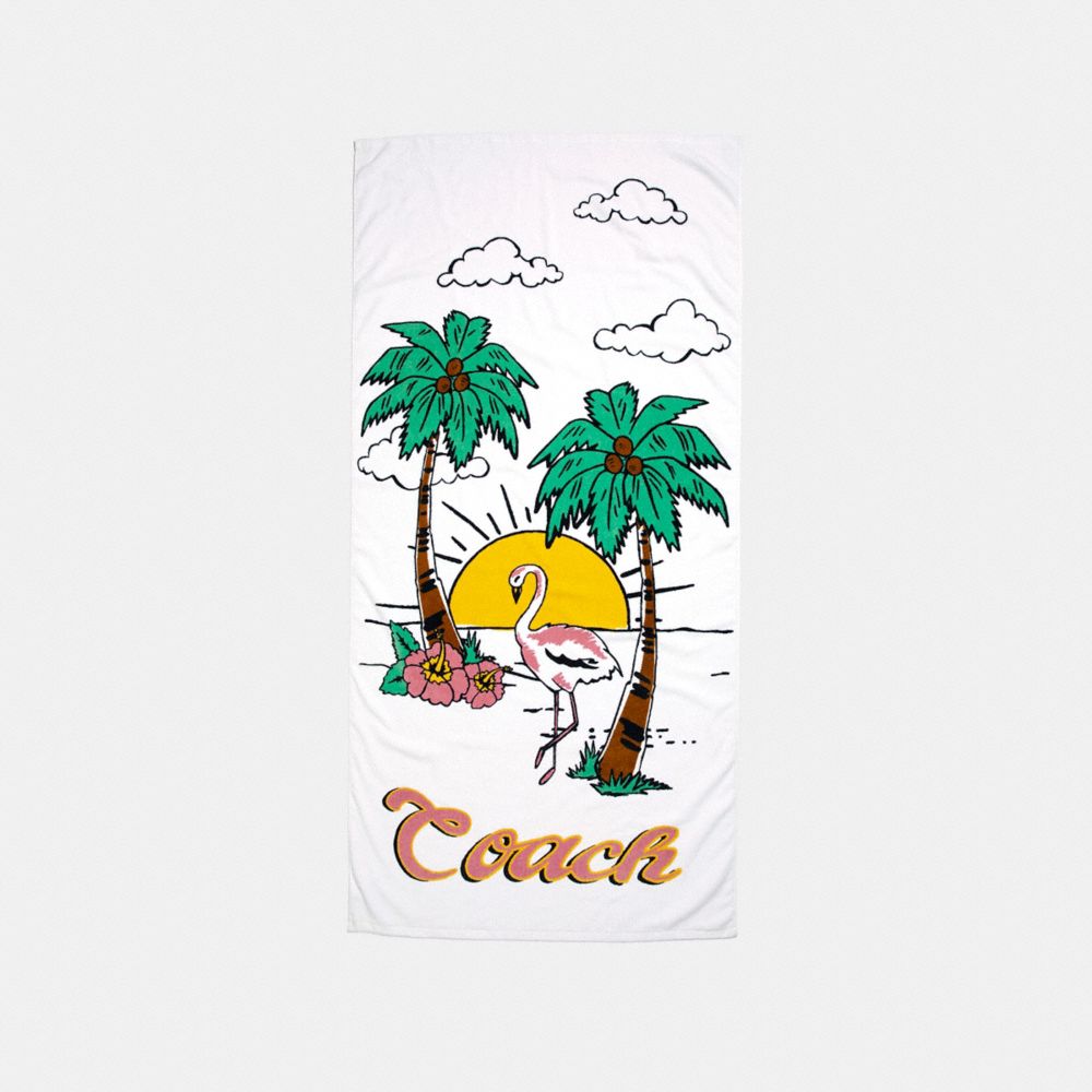 TROPICAL GRAPHIC TOWEL - f28819 - CHALK
