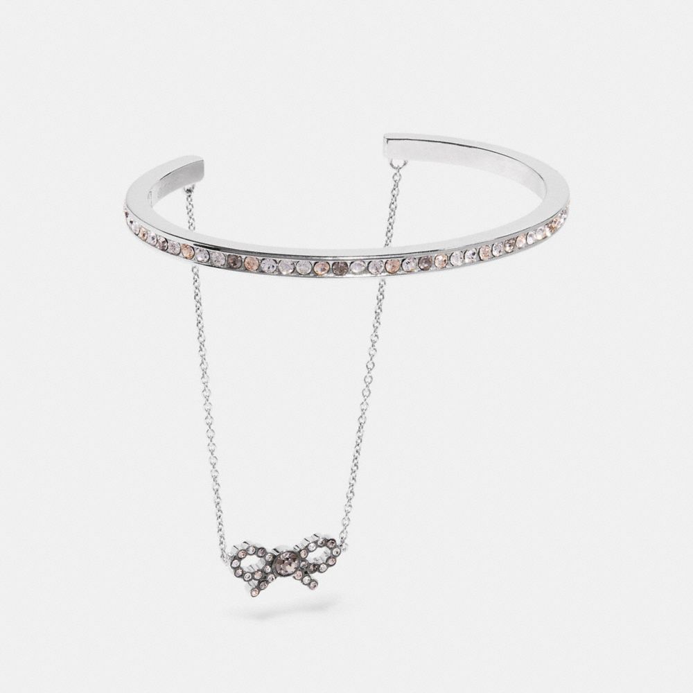 COACH f28866 BOW CHAIN CUFF MULTI/SILVER