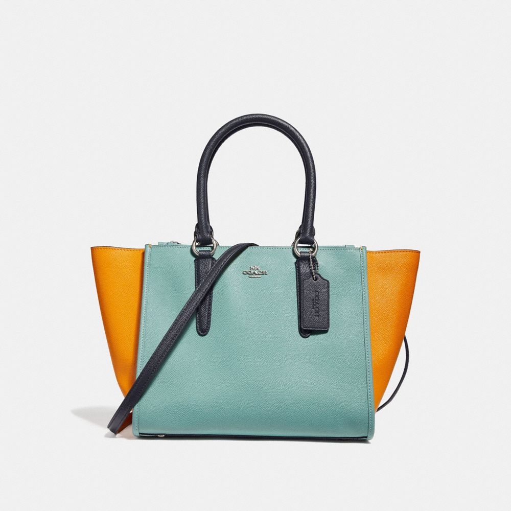 COACH F28943 - CROSBY CARRYALL IN COLORBLOCK SILVER/BLUE MULTI