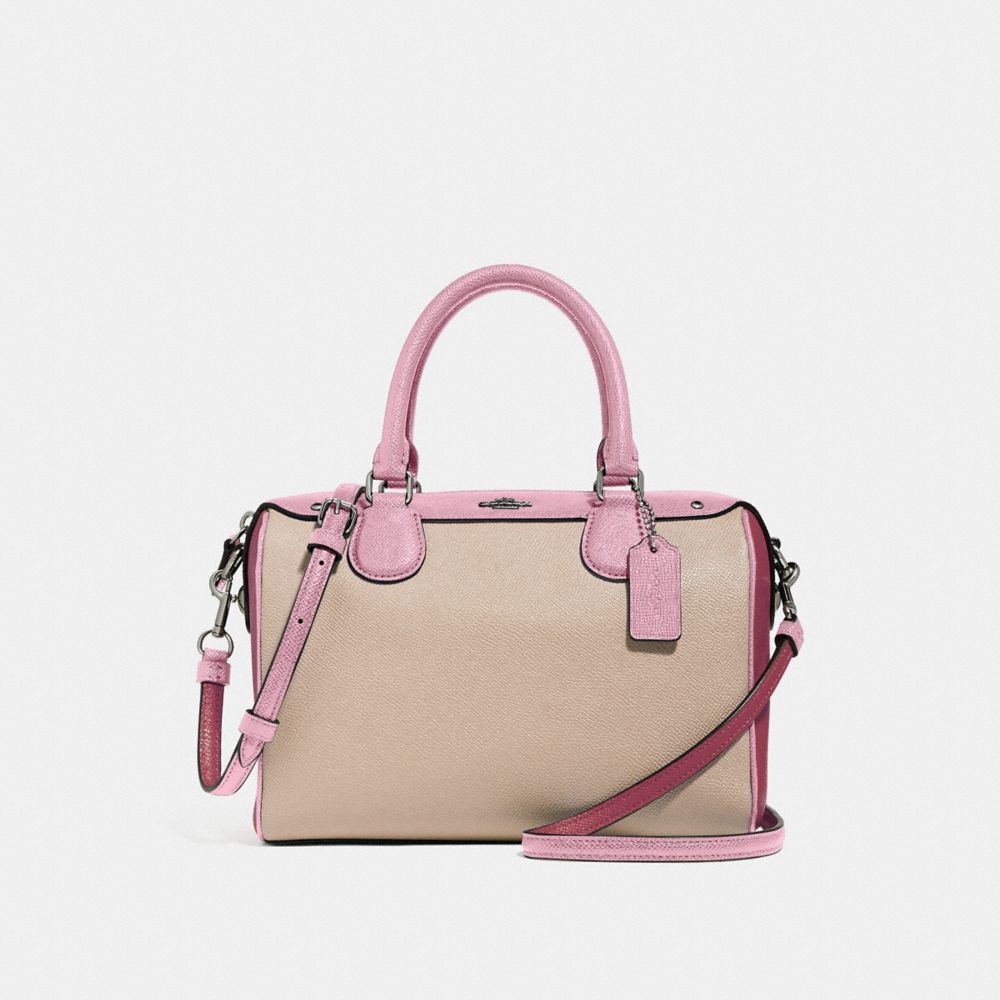 MINI BENNETT SATCHEL IN COLORBLOCK - PINK MULTI/SILVER - COACH F28956