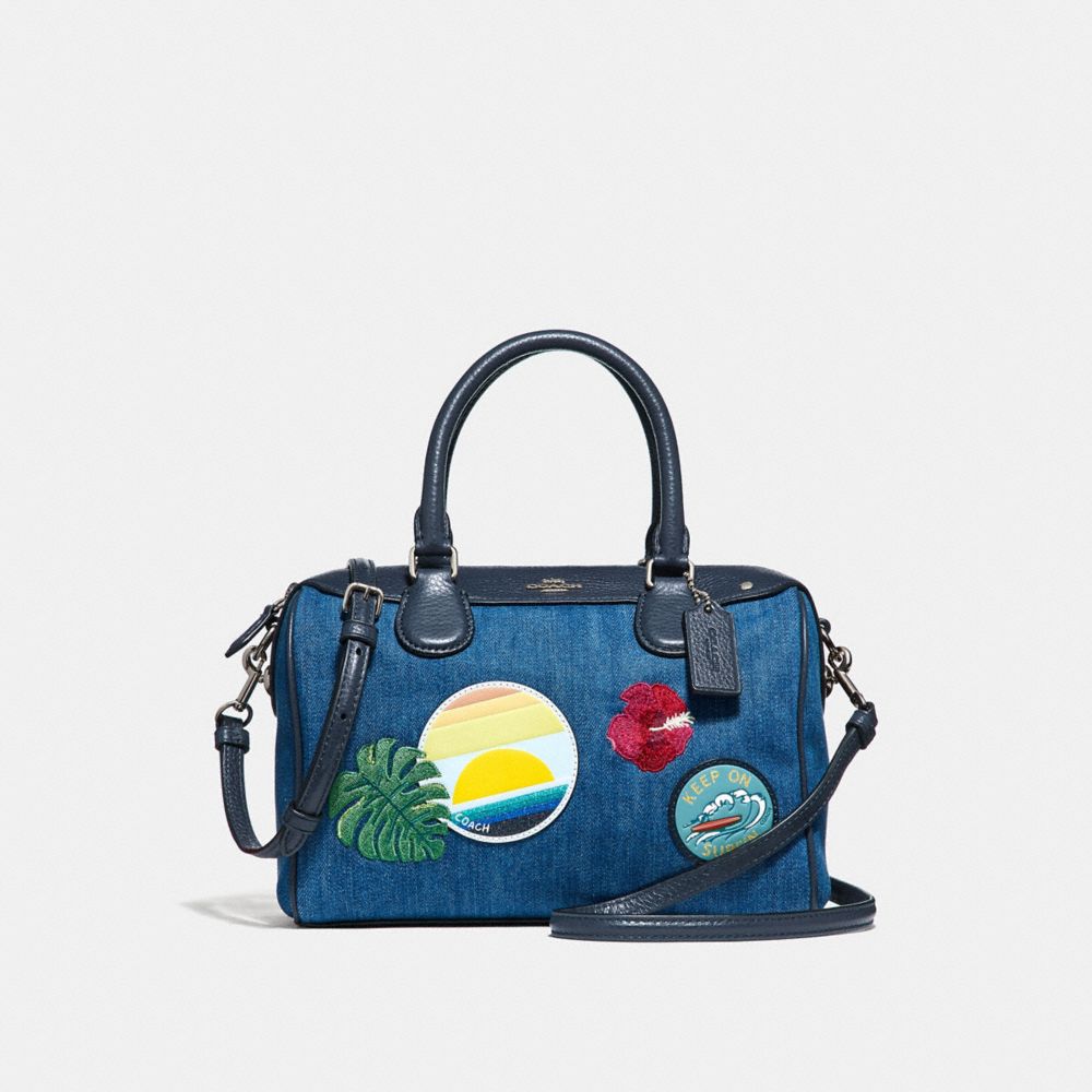 COACH F28957 Mini Bennett Satchel With Blue Hawaii Patches SVM64
