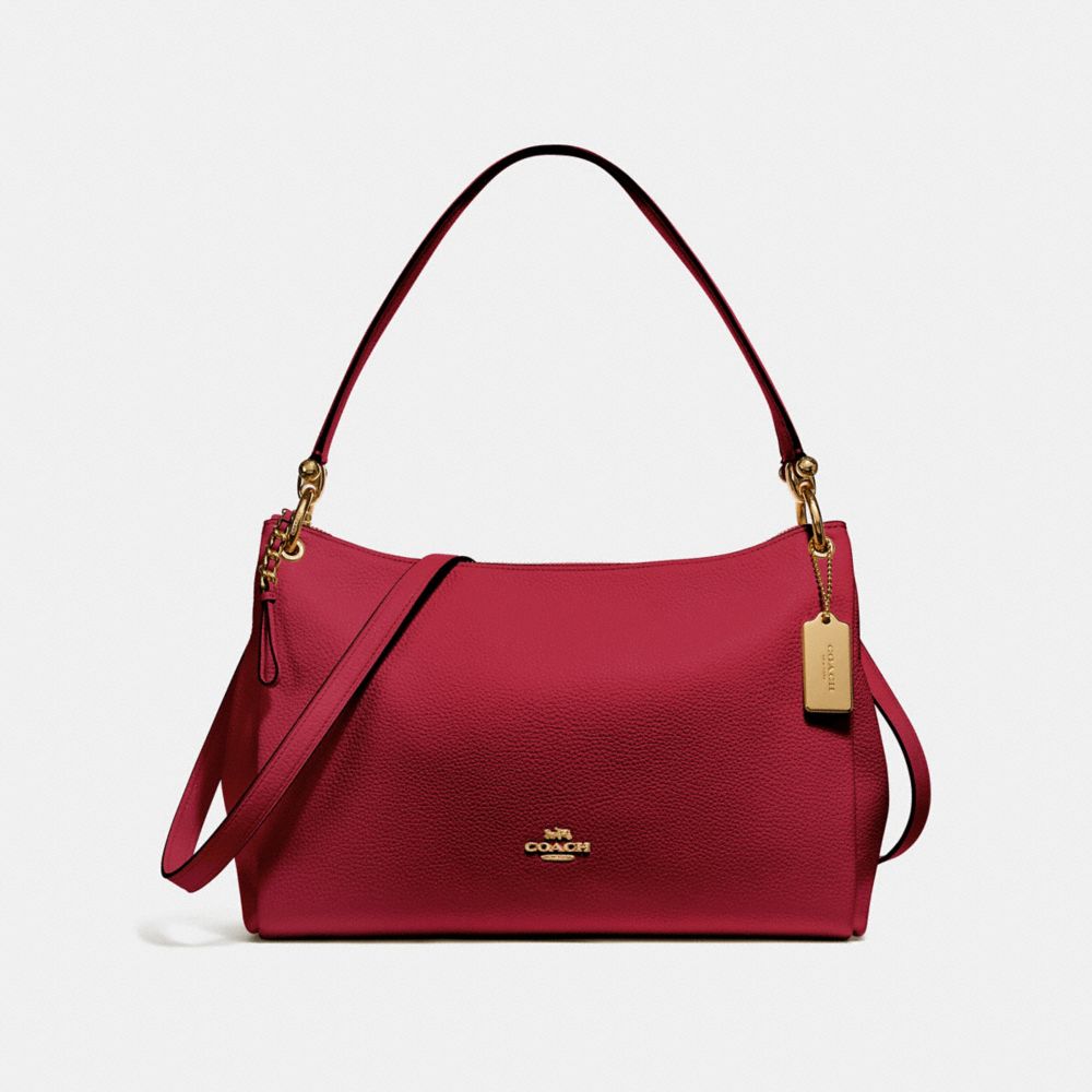 COACH F28966 MIA SHOULDER BAG CHERRY /LIGHT GOLD