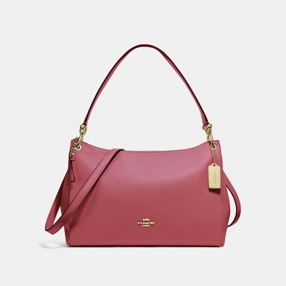 MIA SHOULDER BAG - F28966 - STRAWBERRY/LIGHT GOLD