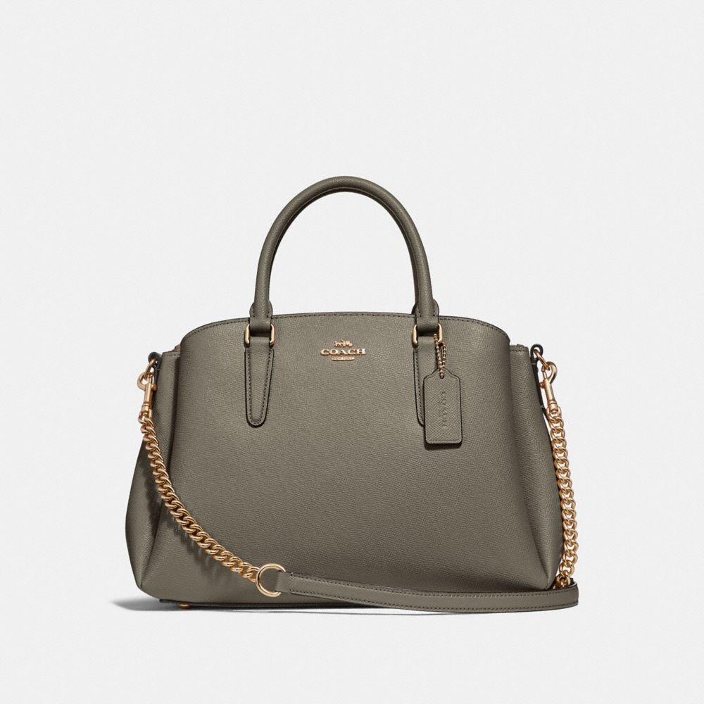 COACH F28976 - SAGE CARRYALL MILITARY GREEN/GOLD