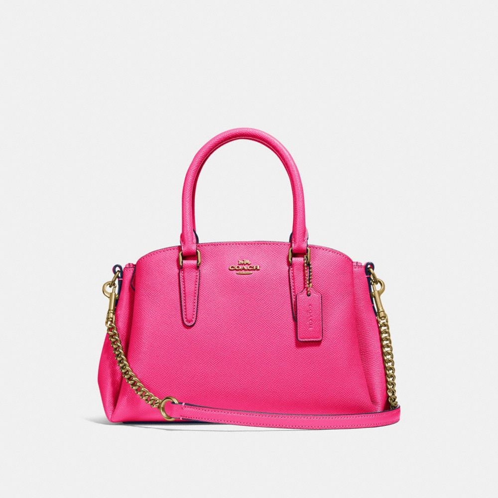 COACH MINI SAGE CARRYALL - PINK RUBY/GOLD - F28977