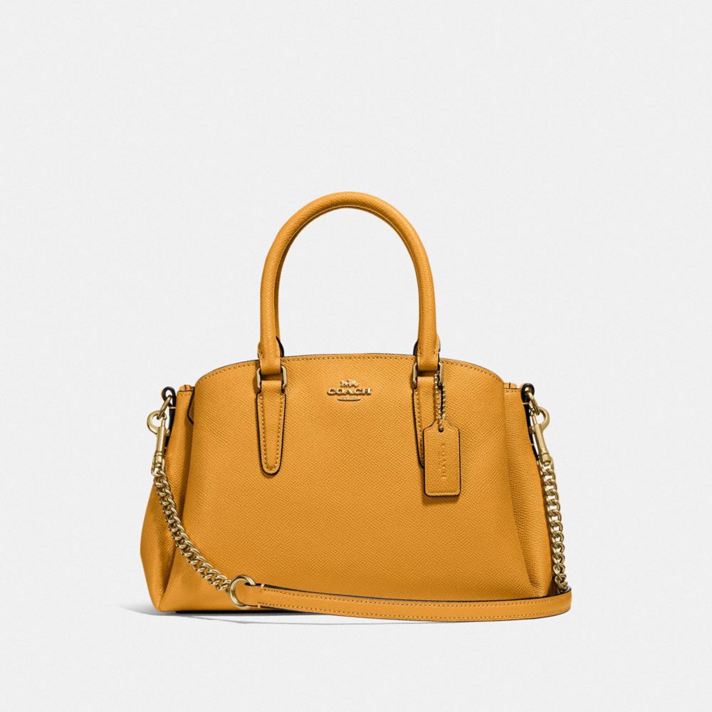 COACH F28977 - MINI SAGE CARRYALL MUSTARD YELLOW/GOLD