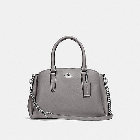 COACH f28977 MINI SAGE CARRYALL heather grey/silver