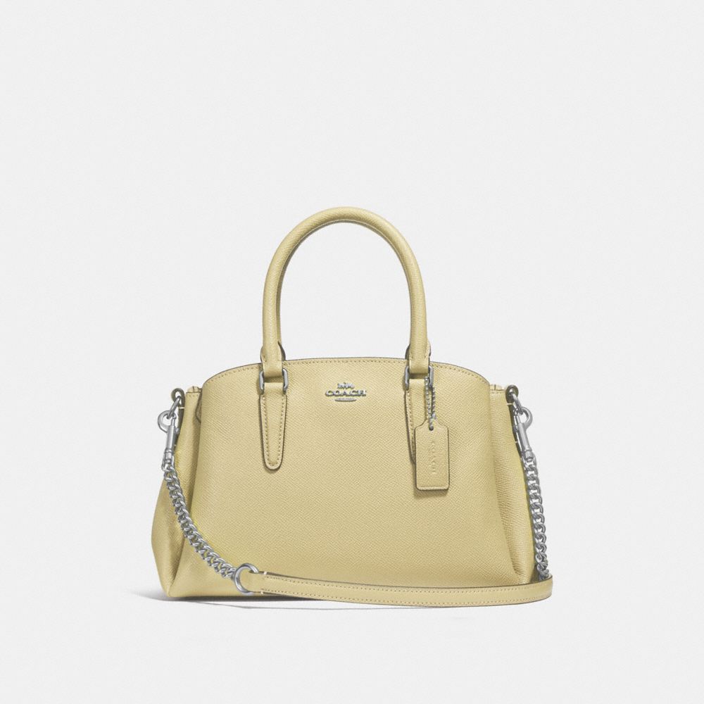 COACH F28977 MINI SAGE CARRYALL VANILLA/SILVER