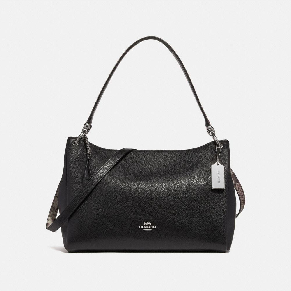 MIA SHOULDER BAG - COACH f28987 - BLACK/MULTI/SILVER