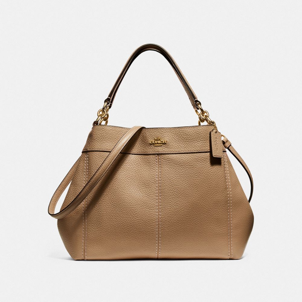 SMALL LEXY SHOULDER BAG - LIGHT SADDLE/LIGHT GOLD - COACH F28992