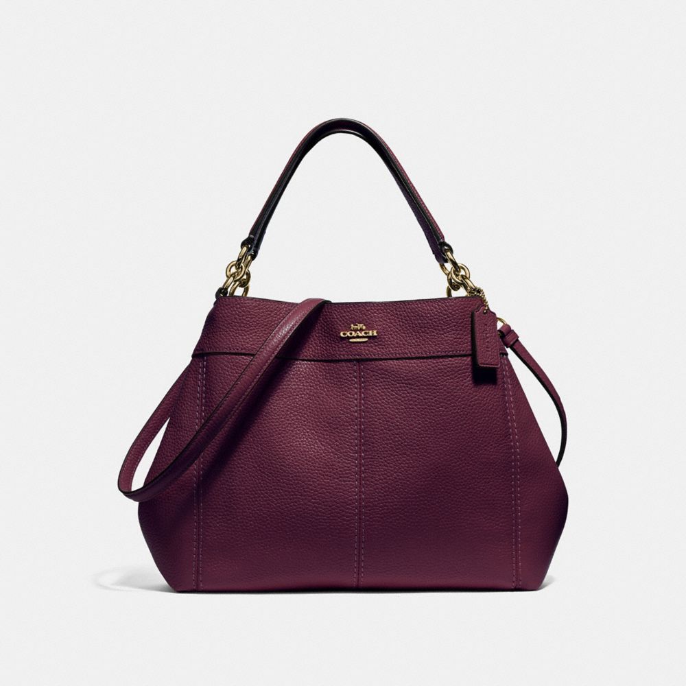 SMALL LEXY SHOULDER BAG - RASPBERRY/LIGHT GOLD - COACH F28992