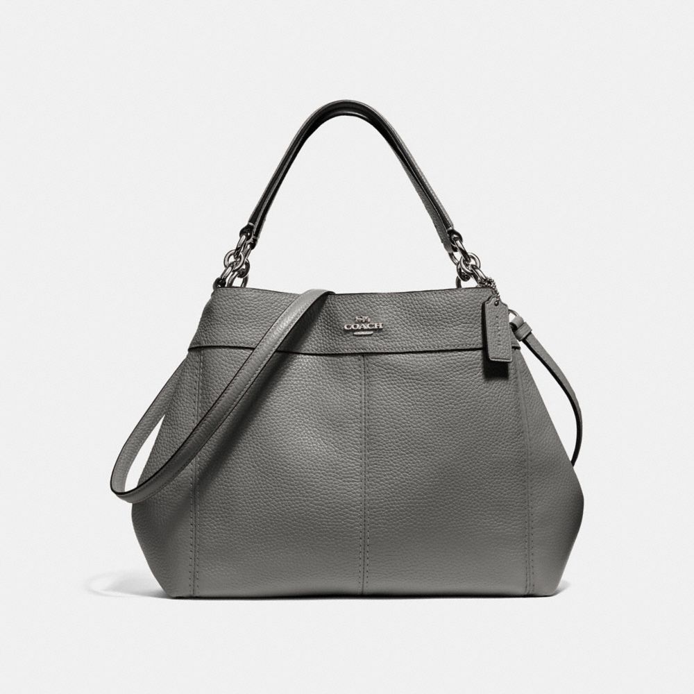 SMALL LEXY SHOULDER BAG - HEATHER GREY/SILVER - COACH F28992